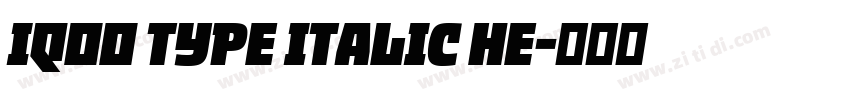iQOO type Italic He字体转换